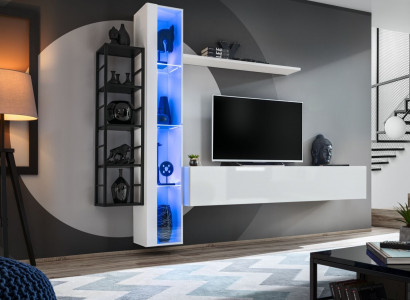 Luxury Wall Unit Designer Style Modern Living Room Set Wall Display Cabinet Sideboard